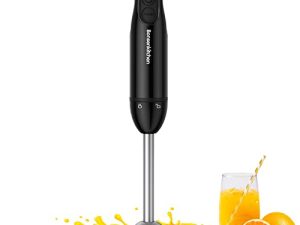خلاط يدوي من Bonsenkitchen ، خلاط يدوي كهربائي 12 سرعة مع وضع Turbo ، عصا خلاط يدوي مغمور مع شفرات من الفولاذ المقاوم للصدأ للشوربة ، العصير ، المهروس ، طعام الأطفال