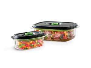FoodSaver 2116382 حافظ ونقع ، حاويات ، 1 - 3 أكواب و 1 - 10 أكواب ، شفافة (عدد 2)