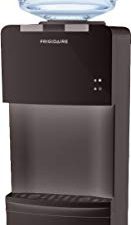 Frigidaire EFWC498 - موزع تبريد علوي - مياه ساخنة وباردة - قفل أمان للأطفال - تصميم مبتكر نحيف وأنيق ، يحمل 3 أو 5 جالون من الزجاجات - أسود