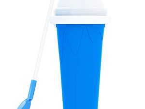 LATIBELL Slushy Maker Cup Travel Slushie Cup Portable Slushie Maker Frozen Magic Cup بطبقة مزدوجة من السيليكا كوب قرص مبرد صيفي كوب سيليكون صغير صانع الآيس كريم للأطفال والكبار