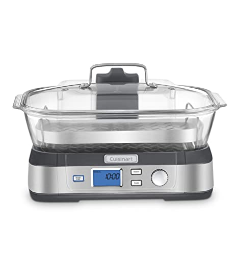 كويزينارت STM-1000 Cook Fresh Digital Glass Steamer ، مقاس واحد ، ستانلس ستيل كويزينارت STM-1000 Cook Fresh Digital Glass Steamer ، مقاس واحد ، ستانلس ستيل