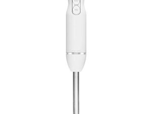 خلاط يدوي Chefman Immersion Stick مع شفرات من الفولاذ المقاوم للصدأ ، وسحق كهربائي قوي للثلج ، وسرعتين ، وخلاط طعام يدوي ، ومهروس ، وعصائر ، ومخفوقات ، وصلصات ، وشوربات ، عاجي