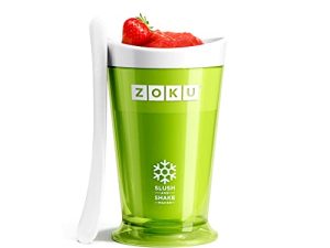 ZOKU Original Slush and Shake Maker ، كوب مدمج لصنع وتقديم كوب مع قلب المجمد يصنع مشروبات مفردة ، مشروب سلاش وميلك شيك في دقائق ، خالٍ من BPA ، أخضر