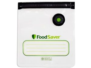 أكياس بسحاب Quart قابلة لإعادة الاستخدام من FoodSaver® ، للاستخدام مع سدادات فراغية محمولة باليد من FoodSaver ، عدد 10