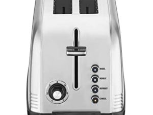 Cuisinart CPT-2500 Long Slot Toaster ، من الفولاذ المقاوم للصدأ ، فضي ، وفتحة طويلة من شريحتين
