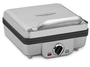 Cuisinart WAF-300P1 صانع الوافل البلجيكي مع أطباق البانكيك ، مصقول من الفولاذ المقاوم للصدأ