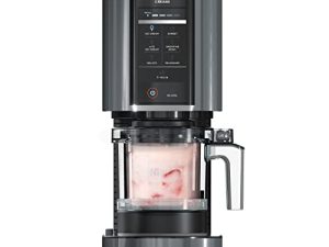 Ninja NC299AMZ CREAMi Ice Cream Maker ، for Gelato ، Mix-ins ، Milkshakes ، Sorbet ، Smoothie Bowls والمزيد ، 7 برامج تعمل بلمسة واحدة ، مع (1) حاوية وغطاء ، حجم صغير ، مثالي للأطفال ، أسود غير لامع