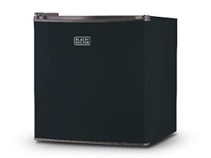 ثلاجة صغيرة BLACK + DECKER BCRK17B ثلاجة صغيرة بباب واحد بباب واحد ، 1.7 قدم مكعب ، أسود