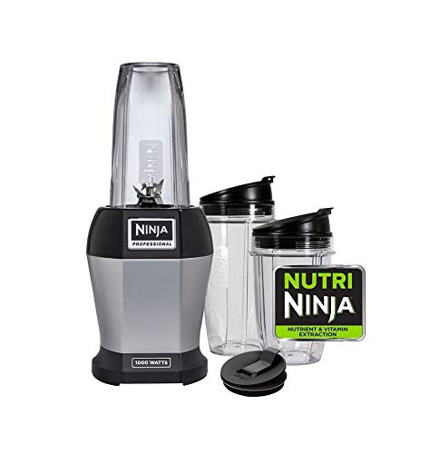 Ninja BL455_30 Nutri Professional Personal Blender Bonus Set مع 3-Sip & Seal Single Serves (12 ، 18 ، 24 أونصة) وكتاب طبخ 75 وصفة ، فولاذ مقاوم للصدأ / أسود Ninja BL455_30 Nutri Professional Personal Blender Bonus Set مع 3-Sip & Seal Single Serves (12 ، 18 ، 24 أونصة) وكتاب طبخ 75 وصفة ، فولاذ مقاوم للصدأ / أسود