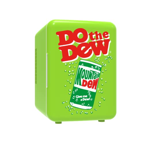 CURTIS MIS151MD Mountain Dew Retro ، مبرد ثلاجة شخصي صغير محمول صغير ، سعة 4 لترات ، ستة علب 12 أونصة ، خالية من الفريون وصديقة للبيئة ، 6 ، أبيض / أخضر CURTIS MIS151MD Mountain Dew Retro ، مبرد ثلاجة شخصي صغير محمول صغير ، سعة 4 لترات ، ستة علب 12 أونصة ، خالية من الفريون وصديقة للبيئة ، 6 ، أبيض / أخضر