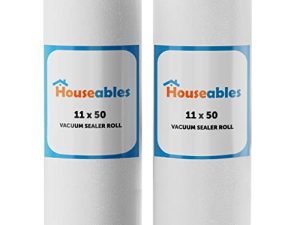 أكياس السدادة الفراغية المنزلية ، لفات حفظ الطعام ، حقيبة ختم Sous Vide ، 11 بوصة × 50 قدمًا ، عبوتان ، للخدمة الشاقة ، لفافة مختومة بالفراغ ، لتخزين الوجبات ، آلة ختم الفراغ ، الفريزر ، قابلة لإعادة الاستخدام ، قابلة لإعادة الغلق