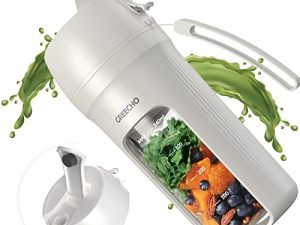 خلاط GREECHO المحمول ، خلاط صغير للشرب بيد واحدة للاهتزازات والعصائر ، خلاط شخصي 12 أونصة مع USB قابل لإعادة الشحن ، مصنوع من مادة خالية من مادة BPA ، عصارة محمولة ، أبيض غير لامع