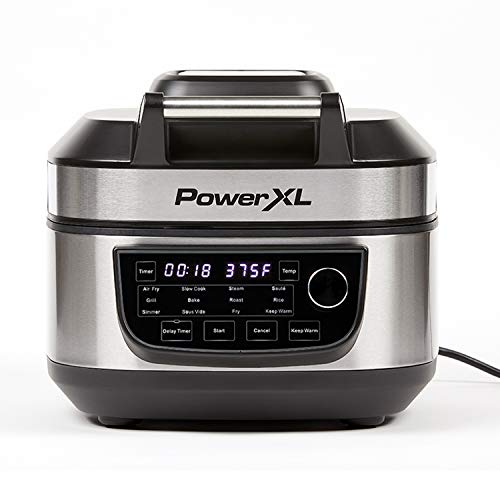 مقلاة PowerXL Grill Air Fryer كومبو 6 QT 12 في 1 شواية داخلية ، مقلاة هوائية ، طباخ بطيء ، تحميص ، خبز ، 1550 وات ، لمسة نهائية من الفولاذ المقاوم للصدأ (قياسي) مقلاة PowerXL Grill Air Fryer كومبو 6 QT 12 في 1 شواية داخلية ، مقلاة هوائية ، طباخ بطيء ، تحميص ، خبز ، 1550 وات ، لمسة نهائية من الفولاذ المقاوم للصدأ (قياسي)