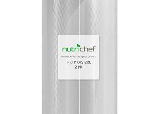 أكياس NutriChef Vacuum Sealer 8x50 Rolls 2 عبوة لحفظ الطعام ، ختم وجبة ، NutriChef ، Weston. الدرجة التجارية ، خالية من BPA ، شديدة التحمل ، رائعة لتخزين الفراغات ، تحضير الوجبات أو فيديو Sous