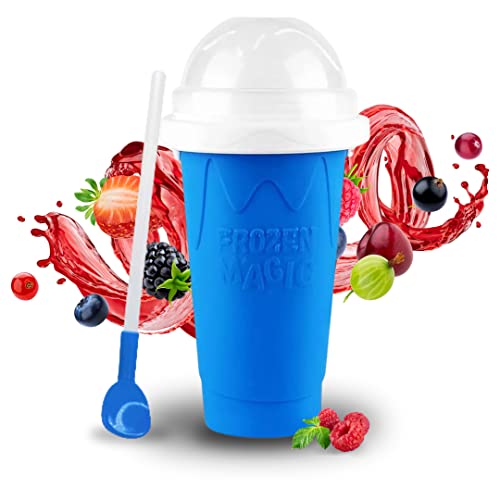 كوب EJ1 Slushie Maker TIK TOK Frozen Magic بطبقة مزدوجة من السيليكون للضغط - تبريد سريع مخفوق ميلك شيك آيس كريم سموذي منزلي الصنع خالٍ من BPA مع غطاء وقش للأطفال والأطفال والكبار كوب EJ1 Slushie Maker TIK TOK Frozen Magic بطبقة مزدوجة من السيليكون للضغط - تبريد سريع مخفوق ميلك شيك آيس كريم سموذي منزلي الصنع خالٍ من BPA مع غطاء وقش للأطفال والأطفال والكبار