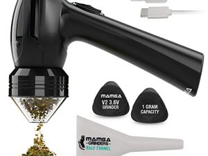طاحونة أعشاب كهربائية محمولة من مامبا V2 1 جرام. مطحنة مطبخ أساسية تعمل بالطاقة USB للطحن