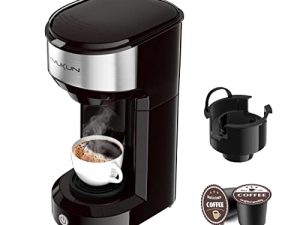ماكينة تحضير القهوة من فيموكون ، ماكينة تحضير القهوة بكوب واحد من نوع K-Cup والقهوة المطحونة ، ماكينة صنع القهوة بكوب واحد مع خزان من 6 إلى 14 أونصة ، حجم صغير