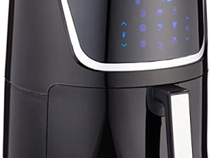 GoWISE USA GW22956 7-Quart Electric Air Fryer with Dehydrator & 3 Stackable Racks، Led Digital Touchscreen with 8 Functions + Recipes، 7.0-Qt، Black / Silver