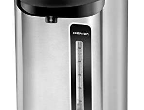 وعاء الماء الساخن الكهربائي Chefman مع أزرار توزيع تلقائية ويدوية ، قفل أمان ، تسخين فوري للقهوة والشاي ، إيقاف تلقائي للحماية من الجفاف والغليان ، فولاذ مقاوم للصدأ معزول ، 3.6 لتر / 3.8 كوارت / 20 + أكواب