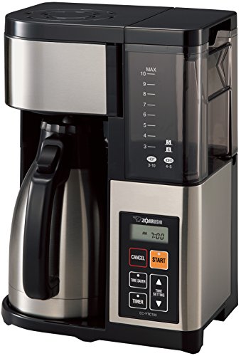 ماكينة صنع القهوة Zojirushi EC-YTC100XB ، 10 أكواب ، ستانلس ستيل / أسود ماكينة صنع القهوة Zojirushi EC-YTC100XB ، 10 أكواب ، ستانلس ستيل / أسود