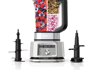 نينجا فودي SS201 خلاط كهربائي ومعالج. 3 في 1 خلاط سحق وخلاط عجين ومحضر طعام 1400 واط في smartTORQUE 6 إعدادات تلقائية لنظام iQ