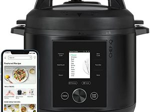 قدر ضغط CHEF iQ الذكي 10 وظائف طهي و 18 ميزة ، مقياس مدمج ، 1000+ إعداد مسبق وتوقيت ودرجات حرارة مع تطبيق لأكثر من 600 وصفة إرشادية مضمونة ، أرز وطباخ كهربائي بطيء ، 6 قيراط