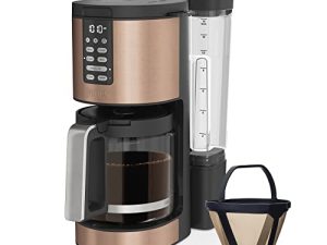 Ninja DCM201CP Programmable XL 14-Cup Coffee Maker PRO ، 14 كوب زجاج إبريق ، مؤقت نضارة ، مع فلتر دائم ، نحاسي