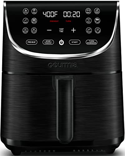 Gourmia Air Fryer Oven Digital Display 7 Quart Large AirFryer Cook 12 Touch Presets ، XL Air Fryer Basket 1700w Power Multifunction GAF716 لهجات من الفولاذ المقاوم للصدأ والأسود FRY FORCE 360 ° Gourmia Air Fryer Oven Digital Display 7 Quart Large AirFryer Cook 12 Touch Presets ، XL Air Fryer Basket 1700w Power Multifunction GAF716 لهجات من الفولاذ المقاوم للصدأ والأسود FRY FORCE 360 °
