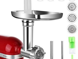 مرفق مفرمة اللحم لخلاطات الحامل KitchenAid ، مرفق حشو السجق المعدني المتين لخلاط حامل مساعد المطبخ ، ملحقات مطحنة الطعام ، مرفق خلاط KitchenAid الشهير