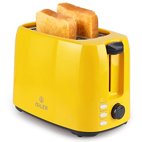 iSiLER 2 Slice Toaster ، 1.3 بوصة محمصة بفتحة عريضة مع 7 إعدادات للظل وخبز مزدوج الجانب ، محمصة خبز مدمجة مع صينية فتات قابلة للإزالة ، معتمدة من UL ، وظيفة إلغاء التجميد لإعادة التسخين باللون الأصفر iSiLER 2 Slice Toaster ، 1.3 بوصة محمصة بفتحة عريضة مع 7 إعدادات للظل وخبز مزدوج الجانب ، محمصة خبز مدمجة مع صينية فتات قابلة للإزالة ، معتمدة من UL ، وظيفة إلغاء التجميد لإعادة التسخين باللون الأصفر