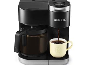 ماكينة صنع القهوة Keurig K-Duo ، خدمة فردية و 12 كوبًا من إبريق القهوة بالتنقيط ، متوافق مع كبسولات K-Cup والقهوة المطحونة ، أسود