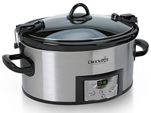 Crock-Pot SCCPVL610-SA 6-Quart Cook & Carry طباخ بطيء قابل للبرمجة مع مؤقت رقمي ، من الفولاذ المقاوم للصدأ