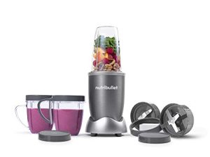 NutriBullet NBR-1201 نظام خلاط / خلاط عالي السرعة من 12 قطعة ، رمادي (600 واط)