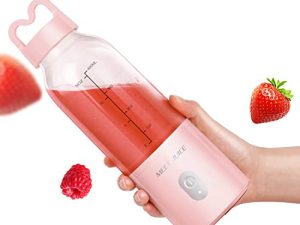 MEET JUICE خلاط محمول بحجم شخصي مع سلك USB قابل لإعادة الشحن خلاط صغير اختيار جيد لصنع المخفوقات والعصائر