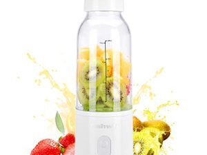 Eshwb Personal Blender for Shakes and Smoothies ، خلاط محمول مع 6 شفرات ثلاثية الأبعاد ، خلاط عصائر USB قابل لإعادة الشحن للمنزل ، السفر في الهواء الطلق (أبيض)