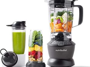 NutriBullet ZNBF30500Z خلاط كومبو 1200 واط ، 1200 واط ، رمادي غامق