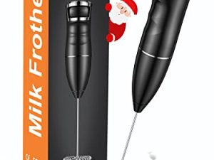 Vewaci Milk Frother محمول باليد ، [سرعة ستبليس] USB-C قابلة لإعادة الشحن رغوة الحليب الكهربائية لاتيه / كابتشينو / قهوة فرابيه / شوكولاتة ساخنة ، خلاط مشروبات محمول لبودرة الماتشا / البروتين (أسود)