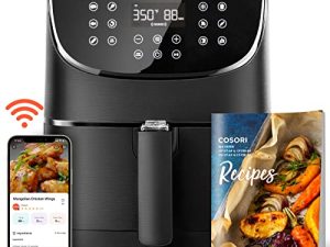 COSORI Pro Smart Air Fryer 5.8QT 11-in-1 Cooking Presets (800+ وصفات عبر الإنترنت) ، APP والتحكم في شاشة اللمس ، يعمل مع Alexa & Google Assistant ، سلة مربعة آمنة لغسالة الأطباق