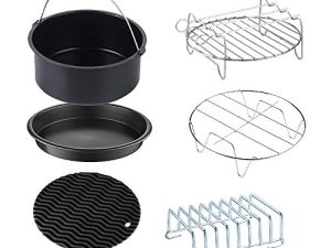 GoWISE USA Standard 6-Piece Air Fryer Access Set for 2.75-4 Quarts، Small، Universal