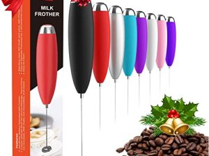 Frother ، Frother للقهوة ، خفاقة الماتشا ، MPDPOW مطور ، خلاط مشروب كهربائي صغير متين ومتين ، صانع الرغوة من أجل Latte Cappuccino Frappe Hot Chocolate ، هدايا المطبخ للنساء ، أسود